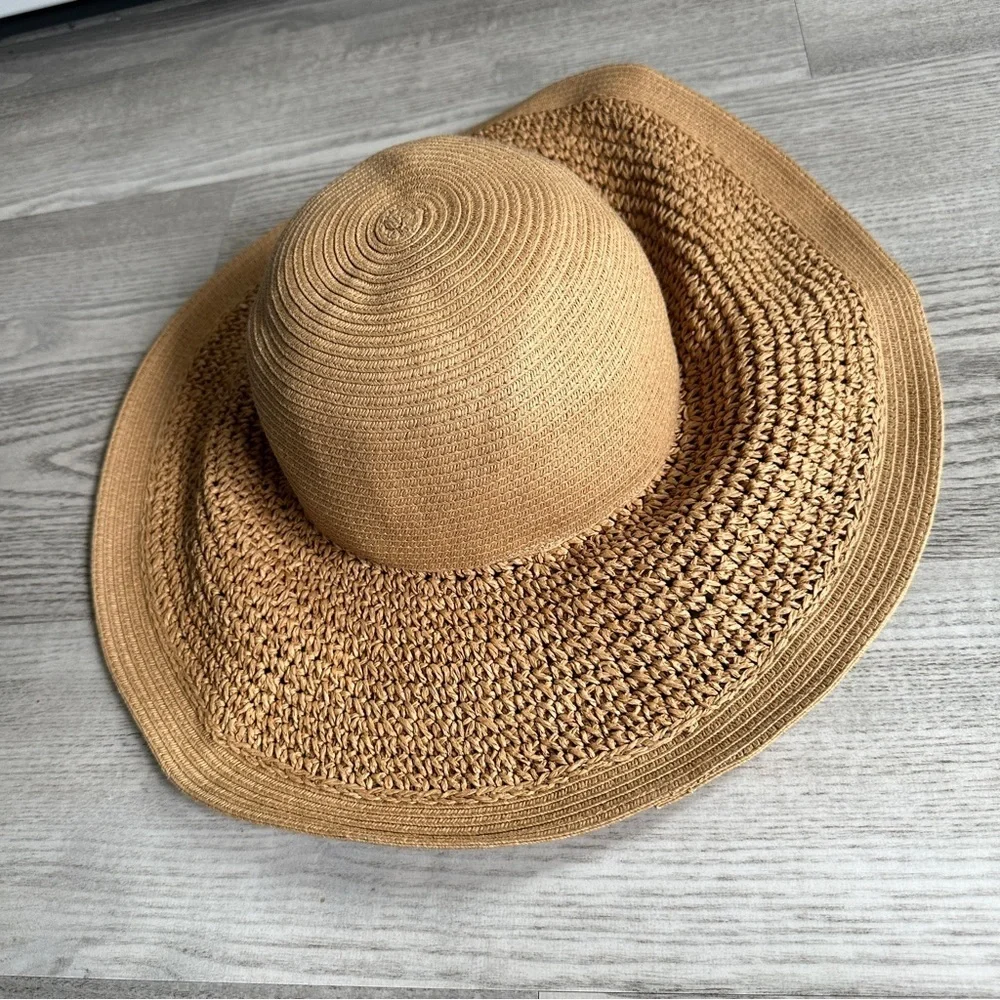 J. Crew Tan Paper Sun Hat